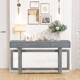 Artsy Extra Long Console Table,Entryway Table with Three Drawers