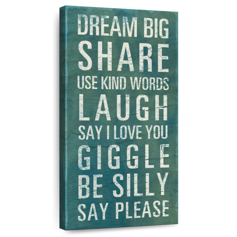 Be Kind Dream Big IV, H 24 po x l 12 po