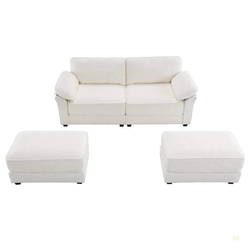Ensemble de canapé-lit modulaire convertible Free Combination, Blanc