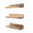 Handmade Wall Shelf (3 Pieces), Rustic Walnut, 19.7 x 2.4 x 5.1 inches | 100% Spruce Wood, Easy Wall Mount | Perfect for Home Décor & Organization, Stylish & Functional Design for Any Room