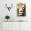 Blue Eyed Lion in Abstract - Wrapped Canvas-55315931