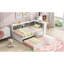 Lit de jour simple avec couchette, armoires de rangement et ports USB-411022101