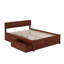 Lit plateforme en bois massif avec pied de lit et tiroirs de rangement Anndee-1275285304-1226146293