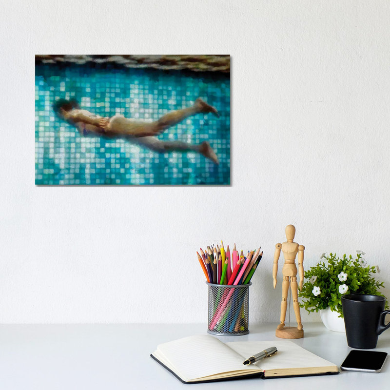 Swimming Under II by Alonzo Saunders - Wrapped Canvas Painting, 20.32 cm H x 30.48 cm W