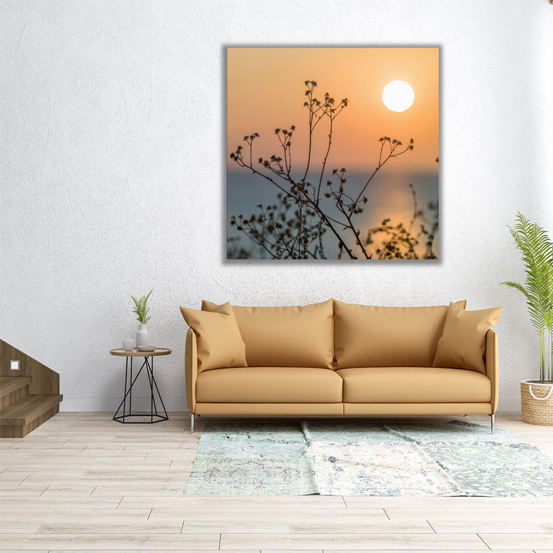 Plants Silhouette - reproduction d'art sur toile, H 12 po x l 12 po