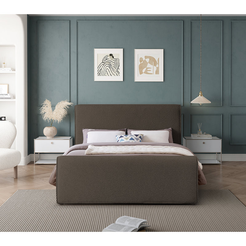 Chaylin Upholstered Bed, Brown, Queen