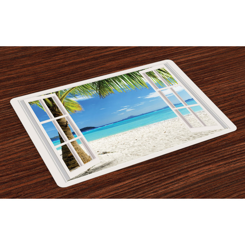 Corley Tropical Beach Palm Trees Placemat