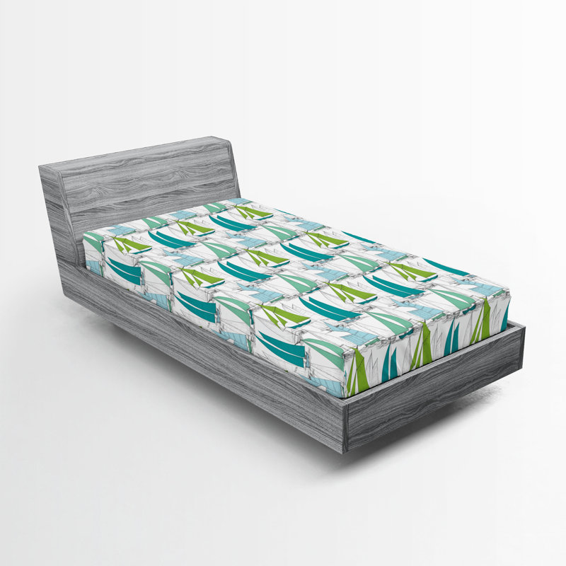Multicolore Ambesonne, Drap-housse de taille simple