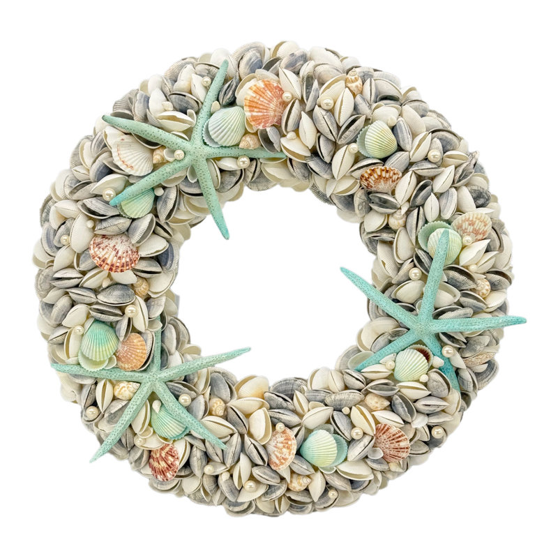 Coastal Seashell Wreath - 23"