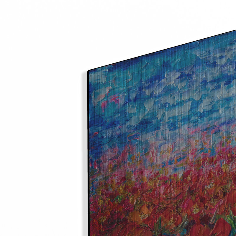 «Red Poppy Field» par Lena Owens, H 24 po x l 24 po
