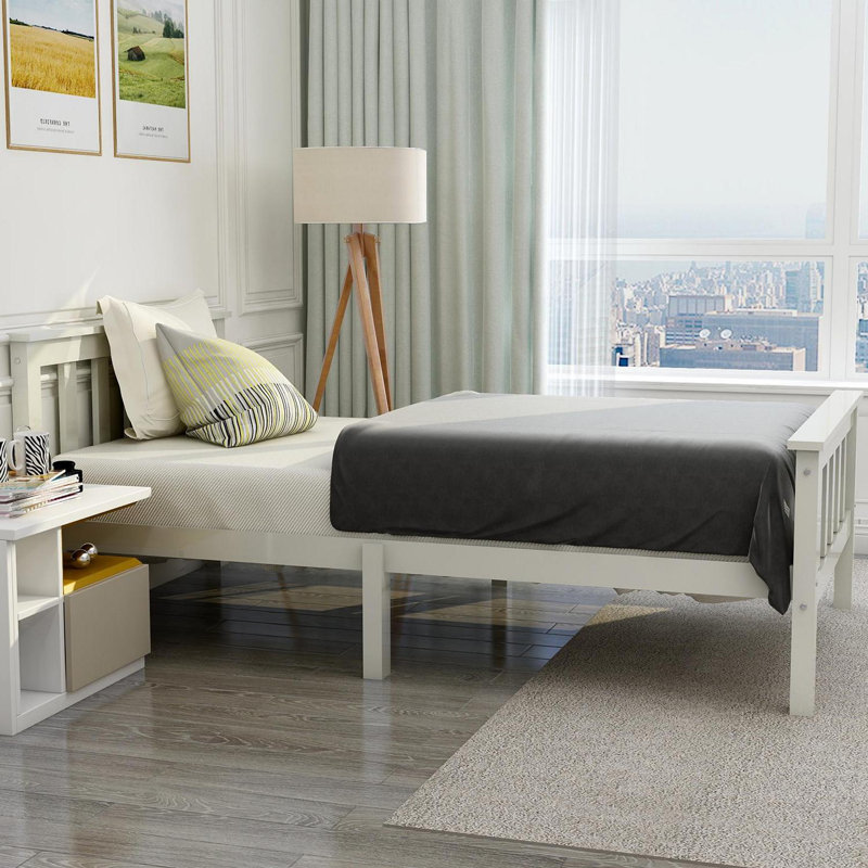 Popplestone Solid Wood Bed, Single (3')
