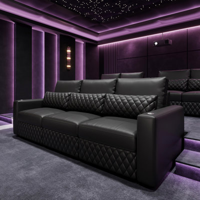 Pisa Effiom 3 Seats Leather Sofa 