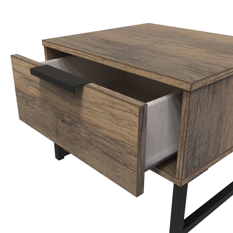 45cm W Manufactured Wood Bedside Table
