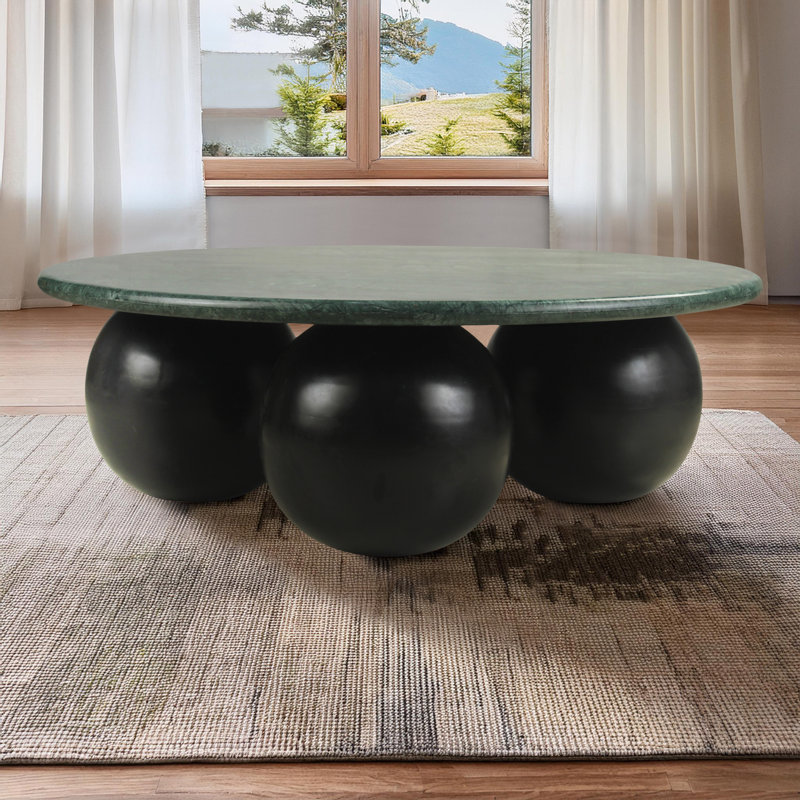 Table basse Treviso, Vert, Noir