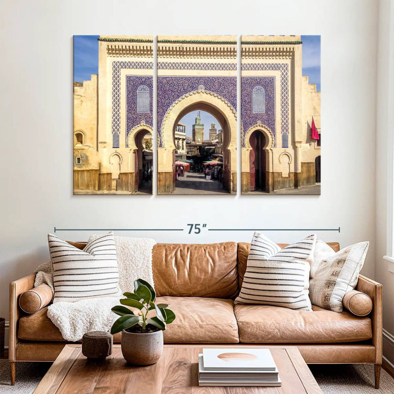 Porte Bab Bou Jeloud, H 42 po x l 65 po