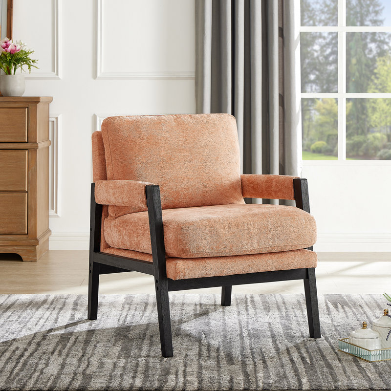 Chaise d'appoint Mid-Century, Orange