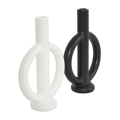 Mable 9.55'' H Earthenware Tabletop Candlestick