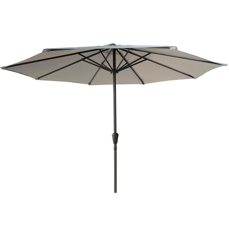 Parasol d'extérieur robuste avec auvent résistant aux rayons UV et à conception conviviale (sans base)