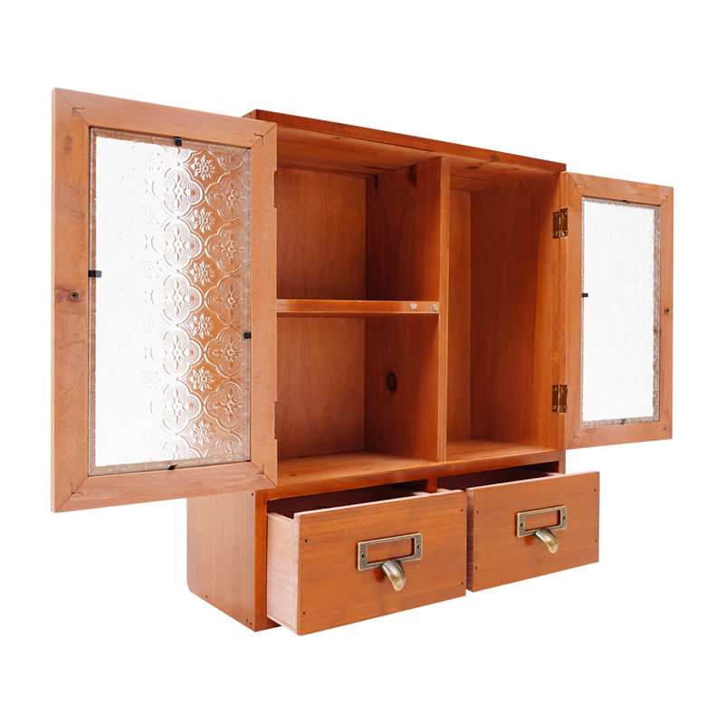 Organisateur de bureau en bois avec tiroir