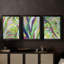 Bright Tropical Abstraction IV - Toile tendue avec châssis sur mesure - 3 pièces-385781999-385781984