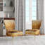 Golden Radiance II - Chaise d'appoint rembourrée contemporaine, fauteuil abstrait