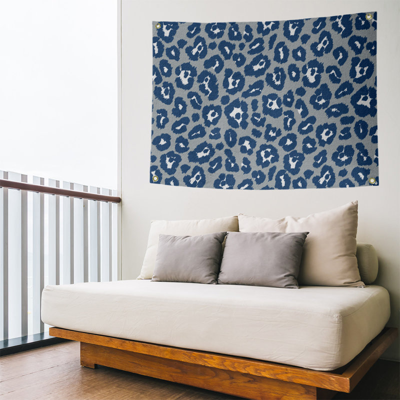 Tapisserie de football en polyester Dallas, H 50 po x l 59 po, Gray/Blue