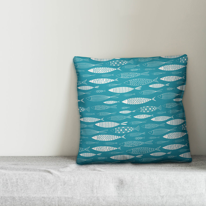 Coussin extérieur Summer Fun School of Fish
