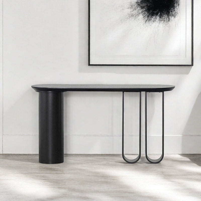 Retro Minimalist Art Console Table, 33.46" H x 55.12" W x 14.96" D
