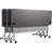 Training Rectangle Flip Top Training Table with Casters and Modesty Panel and Cable Management-48571103