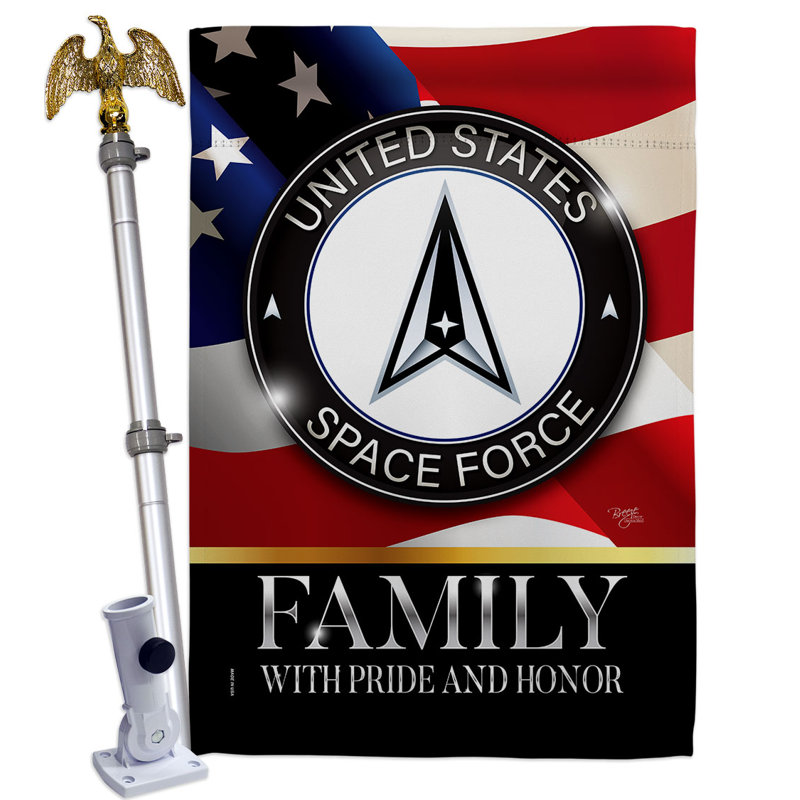 Ensemble de drapeaux en polyester 19 po x 13 po Us Space Force