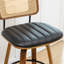 Swivel Upholstered Velvet Bar Stool with Solid Wood Frame-471004246-471004248-471004250