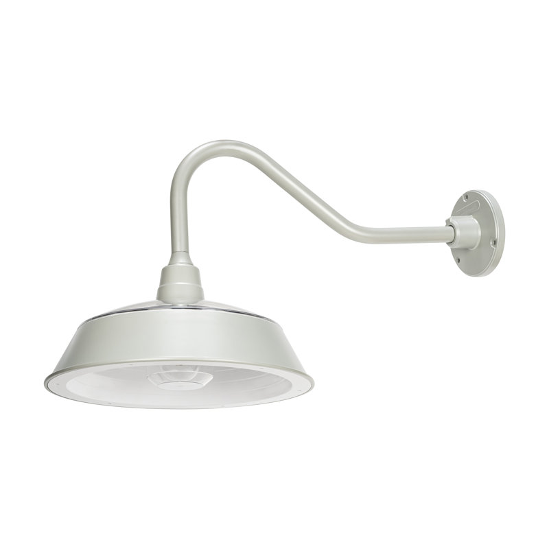 Luminaire de grange solaire Cottage - galvanisé, Argent argent