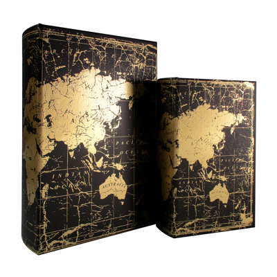 Chirk 2 Piece Medium Density Fiberboard (MDF) Decorative Box Set