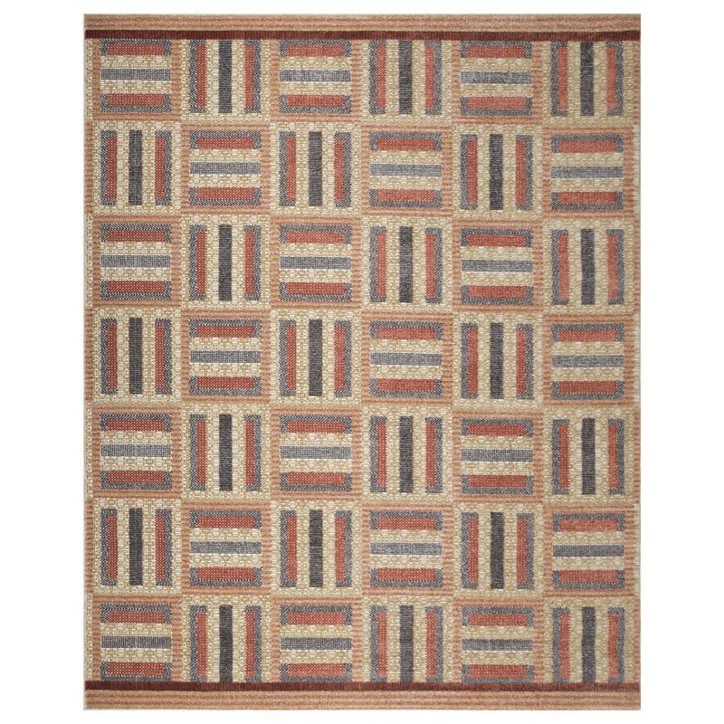 Rassow Multicolor Modern Indoor Rug, Rectangle 8' x 10'