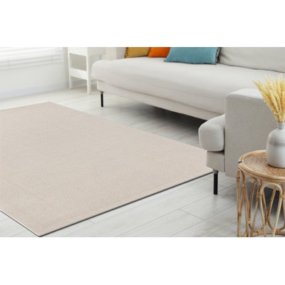 Polett Solid Colour Wool Flatweave Area Rug