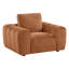 Ensemble de salon Histoire orange brûlé 4 pièces comprenant canapé, causeuse, fauteuil et pouf