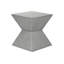 Accent Square End Table 22in Magnesium Oxide 1 Piece Indoor Outdoor Nightstand Side Table Grey Finish