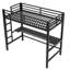 Base de lit mezzanine en métal avec lumière DEL, station de charge USB et bureau Gaming-112683467-112683468
