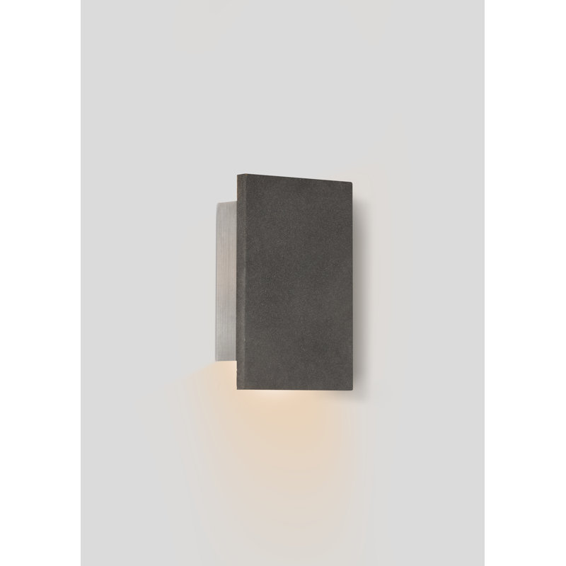 Plafonnier encastré d'extérieur à DEL Tersus, Béton noir, 3000 K