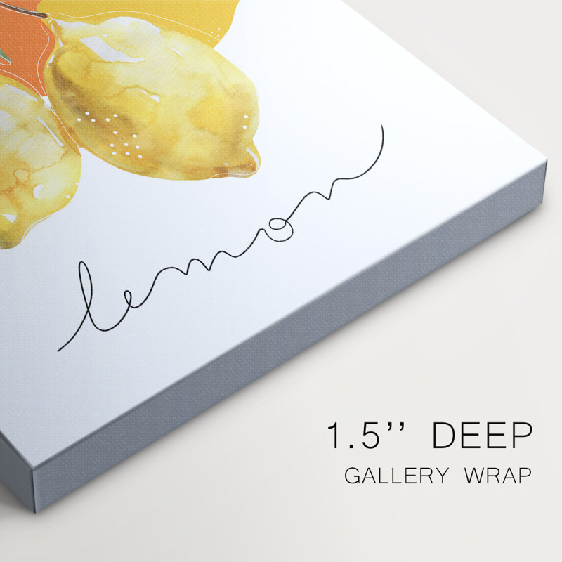 Citron - Cavas enveloppés de galerie, H 12 po x l 8 po
