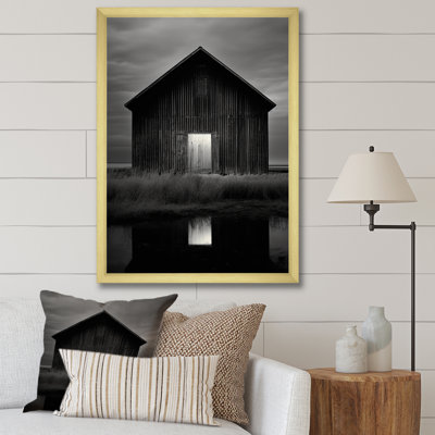 " Black And White Barn Minimalism Country Charm "