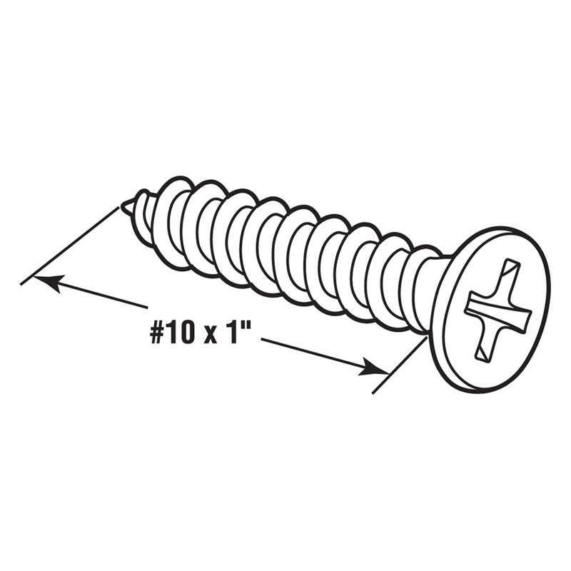 Prime-Line Phillips Flat Head Screw,10 X 1"
