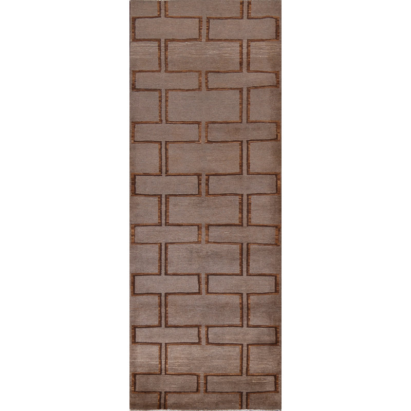 Tapis brun Gabbeh 3 x 10