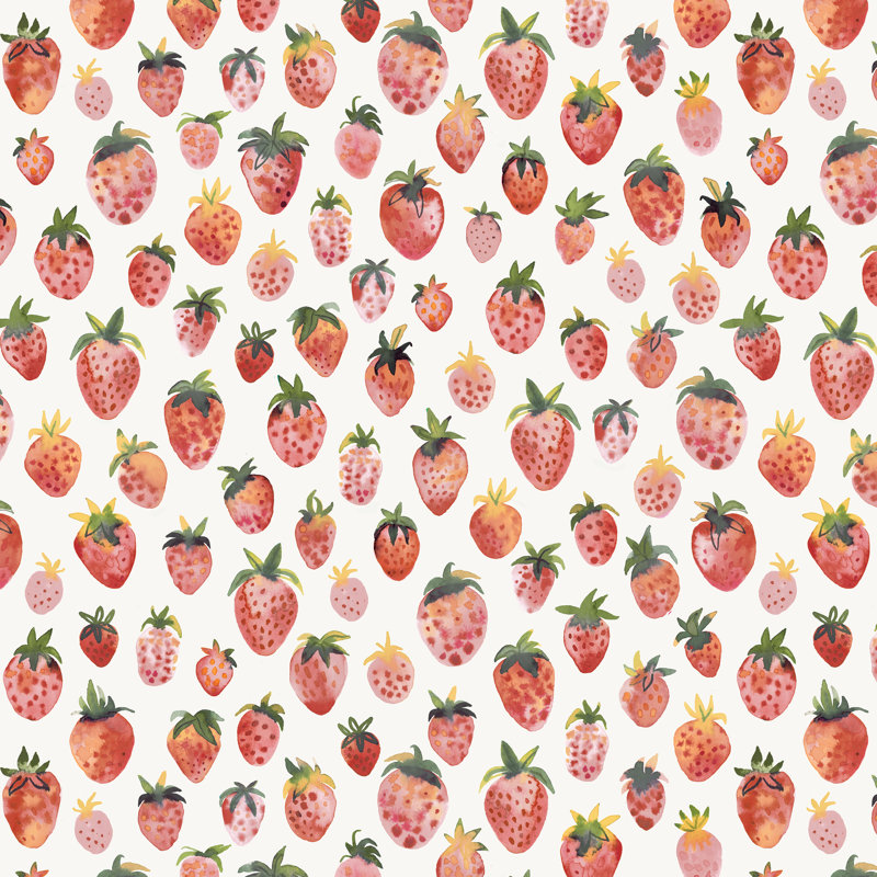 Fraises, campagne, été, H 12 po x l 12 po