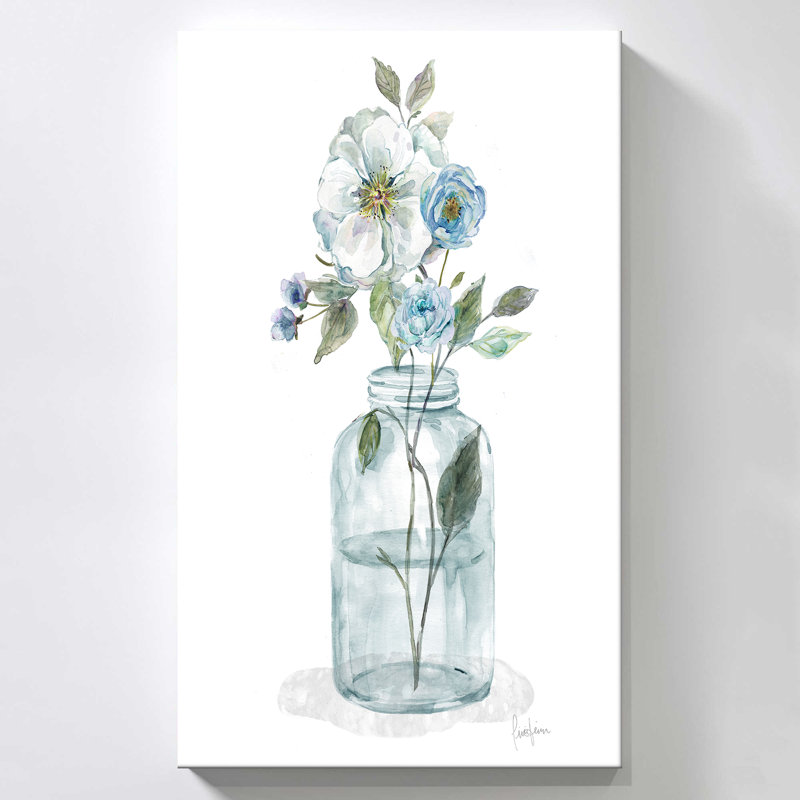 "Mason Jar Blues II" par Livi Finn, reproduction sur toile, H 60 po x l 36 po x P 1,5 po