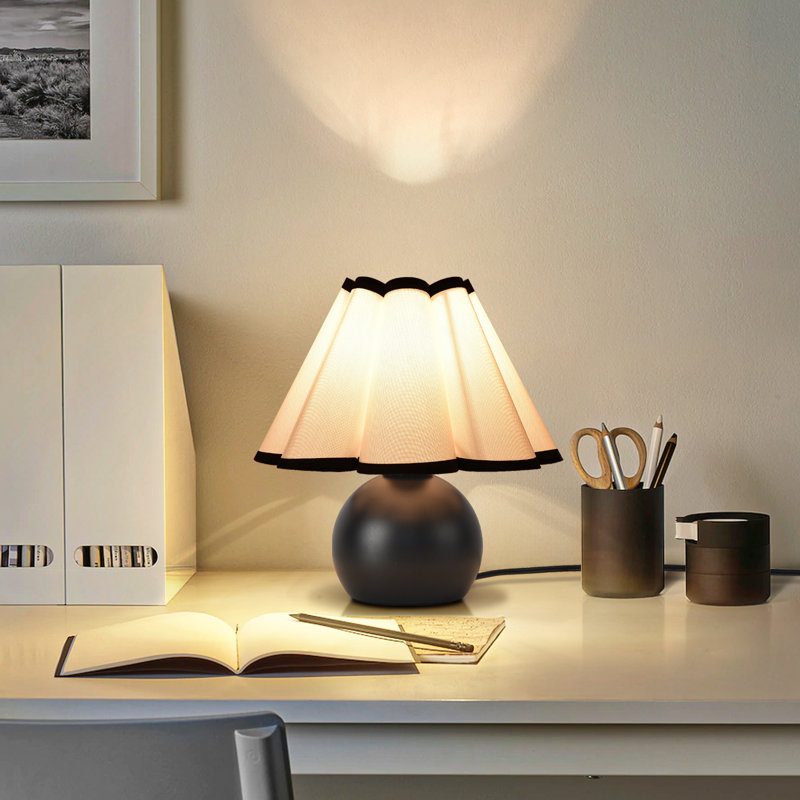 Lampe de table, Oui, Beige/noir, Noir