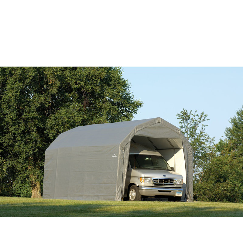 12 pi. L 28 pi. D Garage, Gris