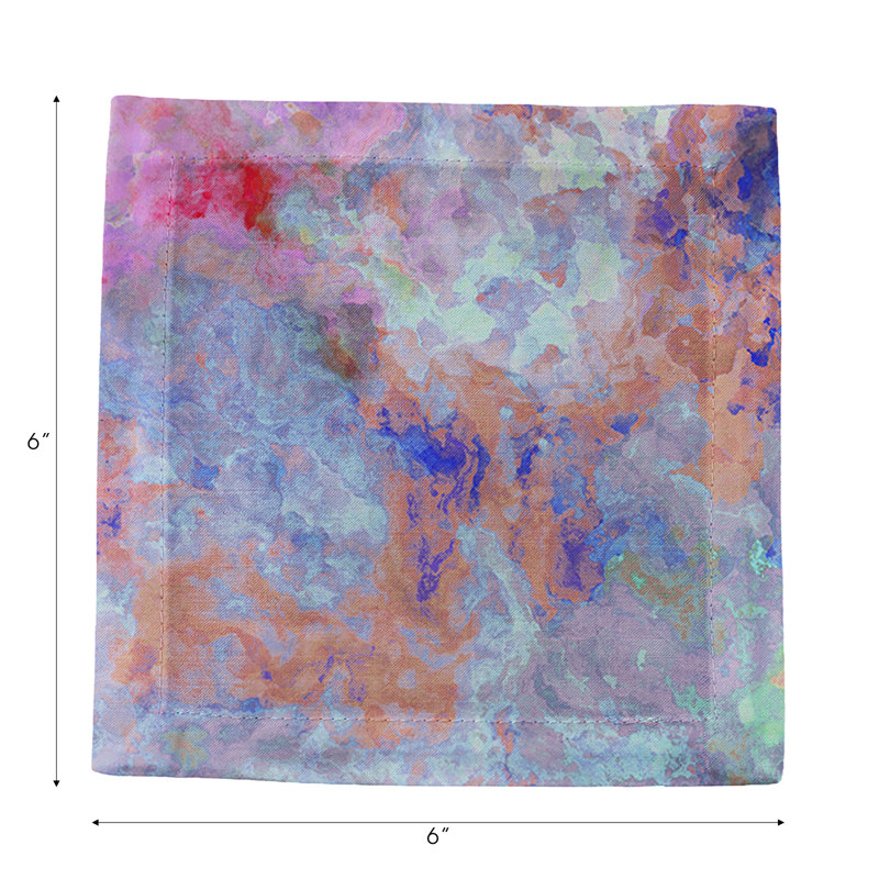 Impressionism Cotton Sateen Cocktail Napkins, Passiflora