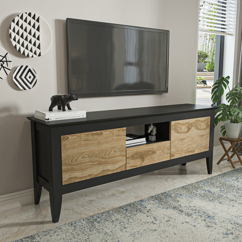 Albertha TV Stand for TVs up to 70", Black