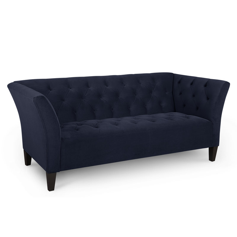 Carruth Upholstered 76'' Sofa, Bella Ink Performance Velvet